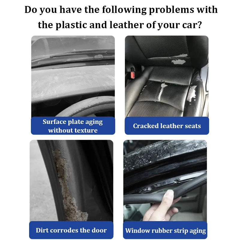 Material to restore the plastic color in the car