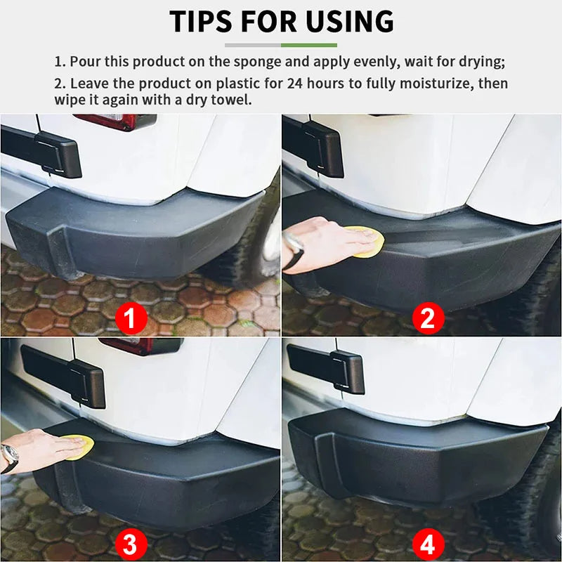 Material to restore the plastic color in the car