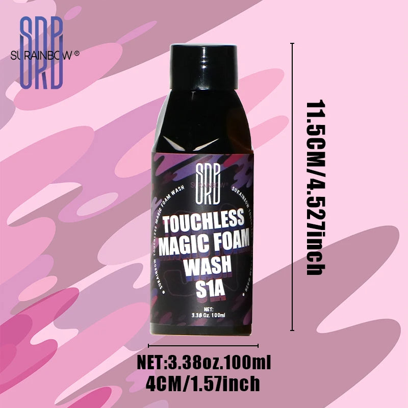 Foaming pink soap for all types of vehicles