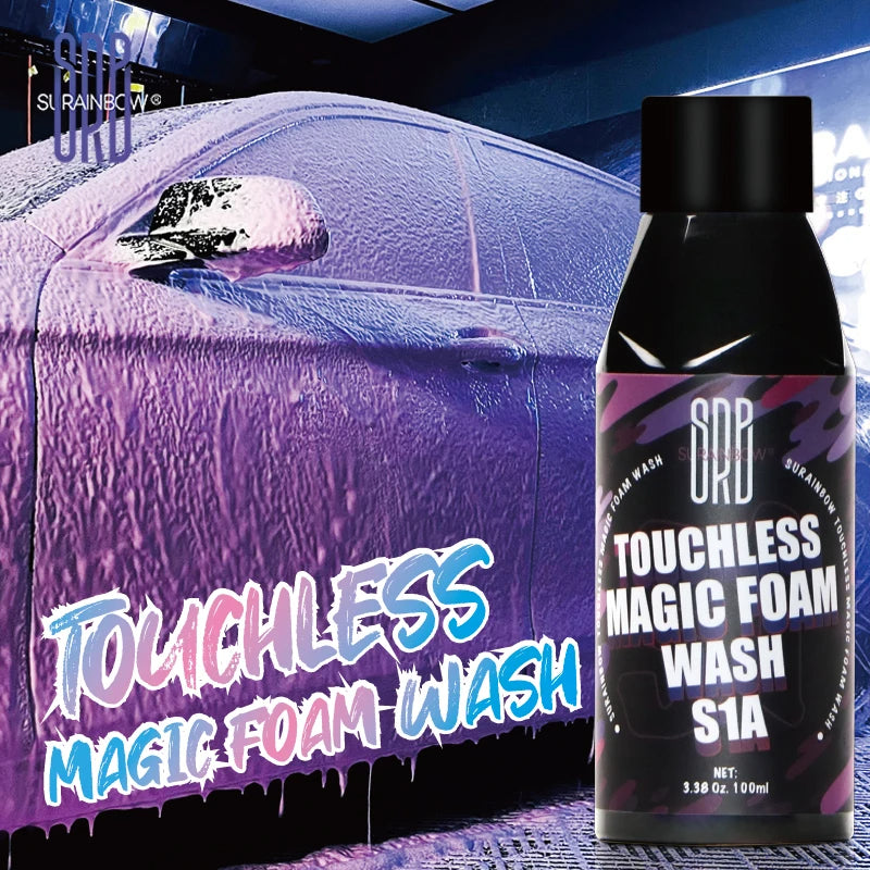 Foaming pink soap for all types of vehicles