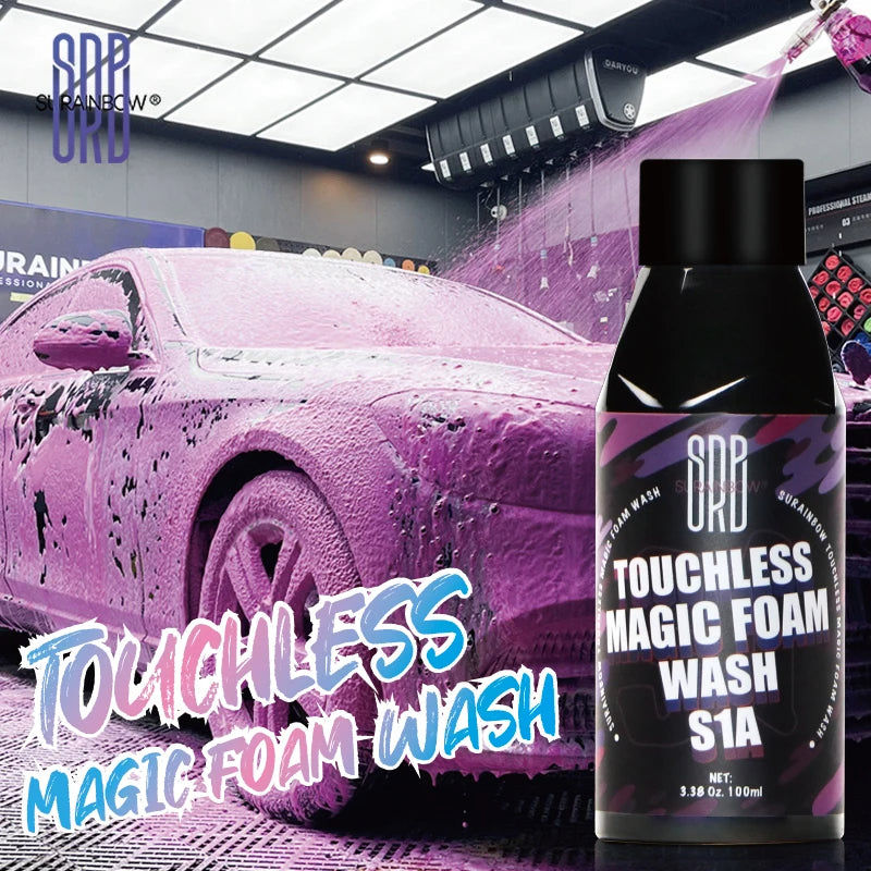 Foaming pink soap for all types of vehicles