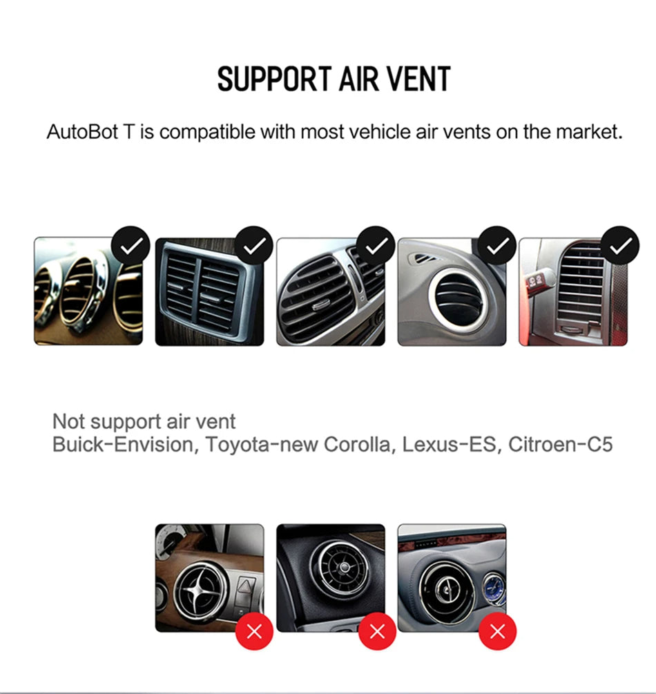 Air conditioner phone stand for all types of Audi