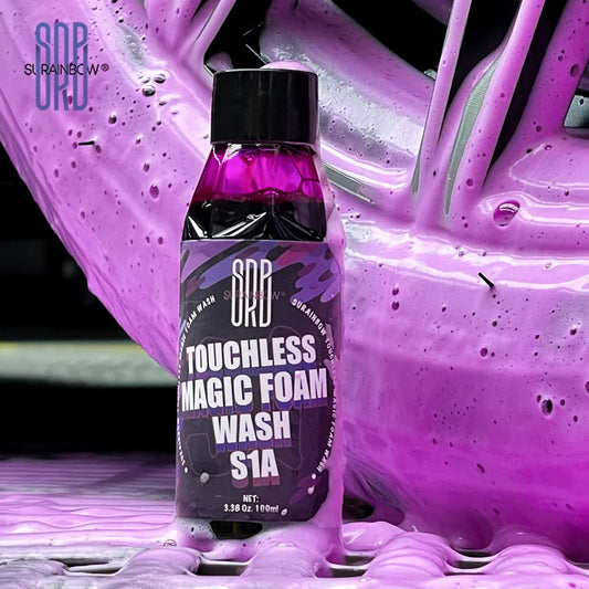 Foaming pink soap for all types of vehicles