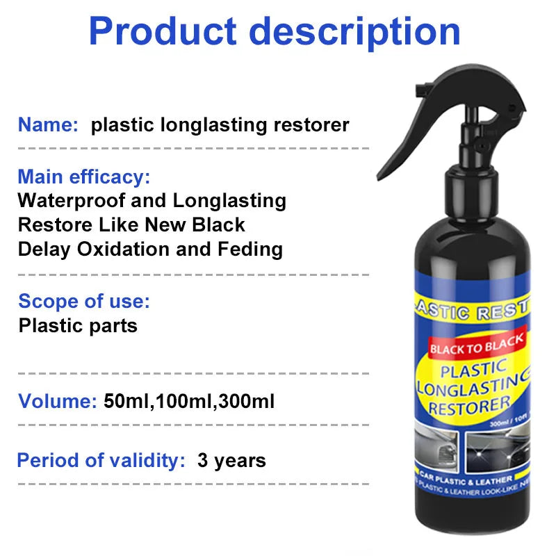 Material to restore the plastic color in the car